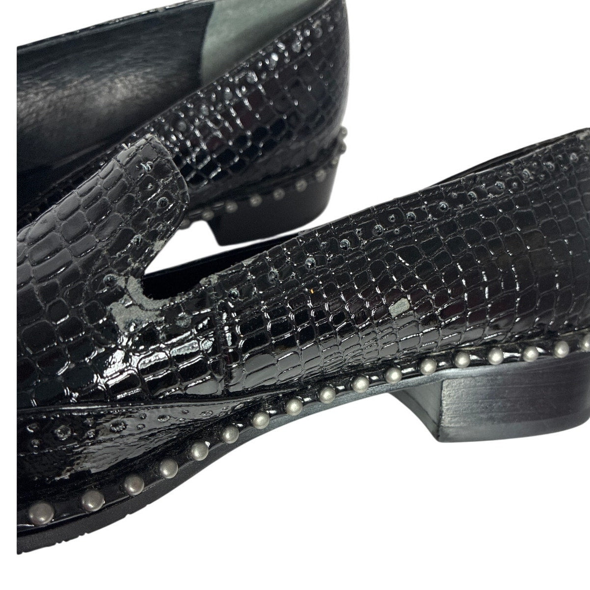 Adrianna Papell Black Embossed Slip On Loafers Women’s Size EU 38/US 8M