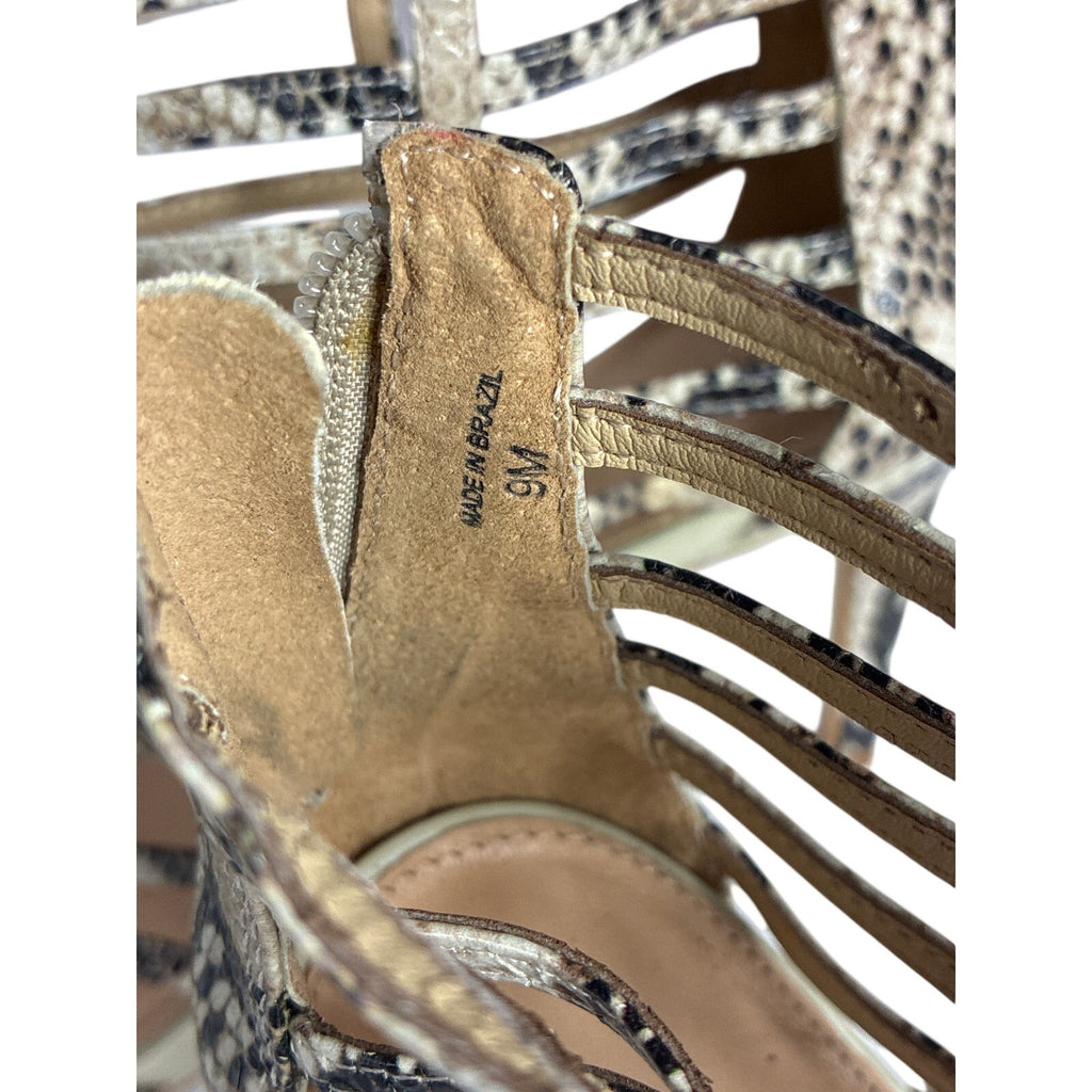 Antonio Melani Snakeskin Print Strappy Heels Sandals Women’s Size 9M