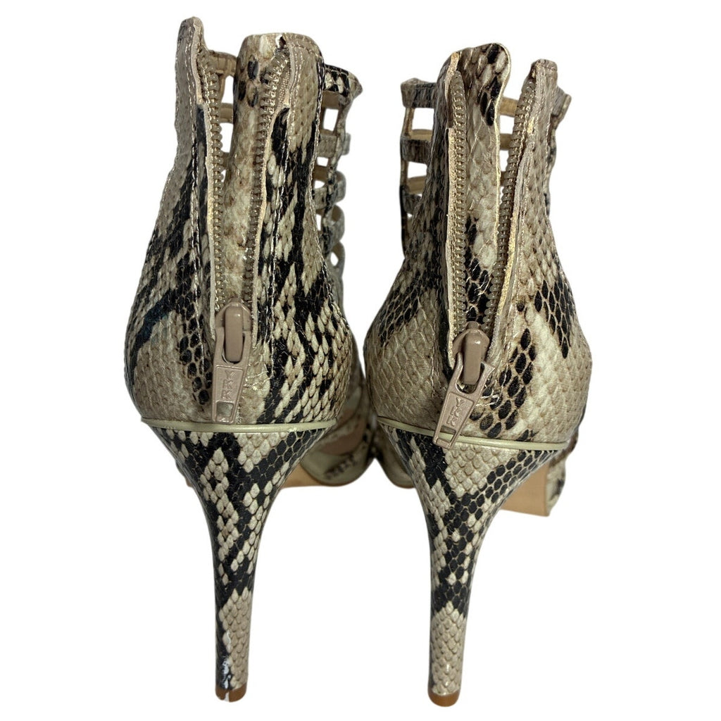 Antonio Melani Snakeskin Print Strappy Heels Sandals Women’s Size 9M