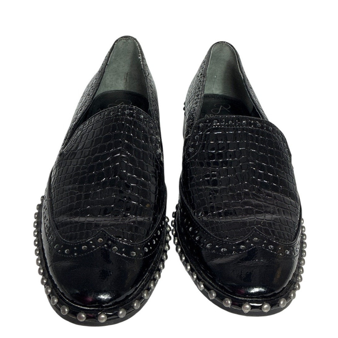 Adrianna Papell Black Embossed Slip On Loafers Women’s Size EU 38/US 8M