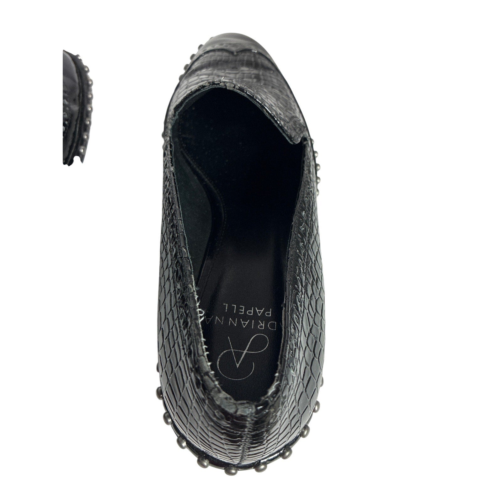 Adrianna Papell Black Embossed Slip On Loafers Women’s Size EU 38/US 8M